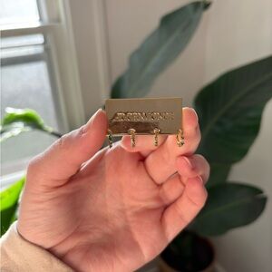 Adornmonde Emerald Huggie Set